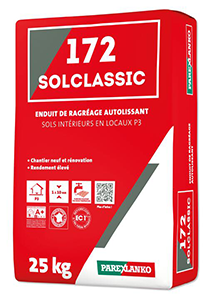 Ragréage autolissant 172 SOLCLASSIC P3 de 3 à 10mm INT - 25kg